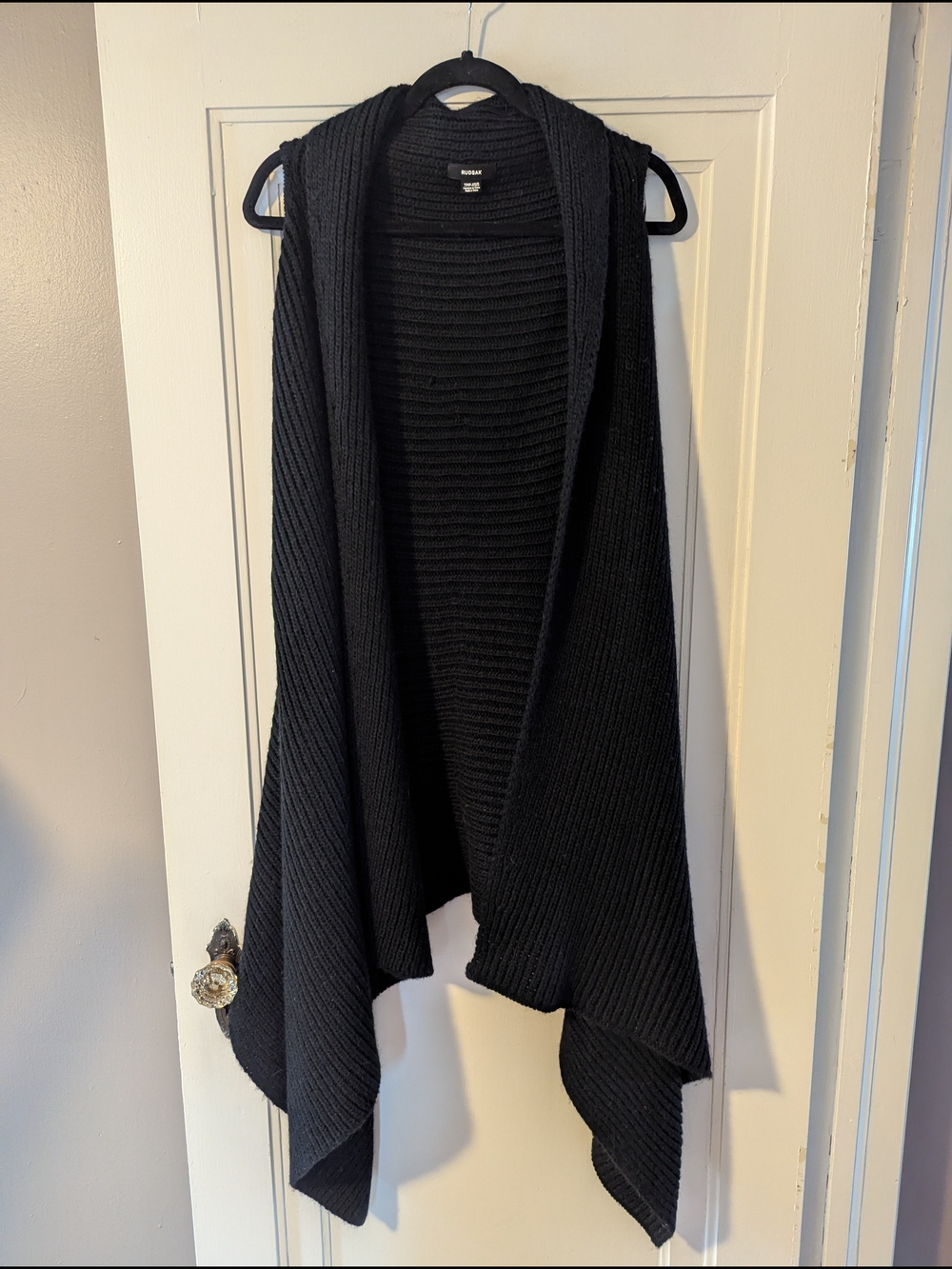RUDSAK Black Knit Open-Front Vest